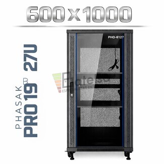 Armario Rack 27U 600x1000 | Phasak Pro PHO-6127 19 In